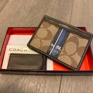 Coach Heritage Stripe Slim Card Case